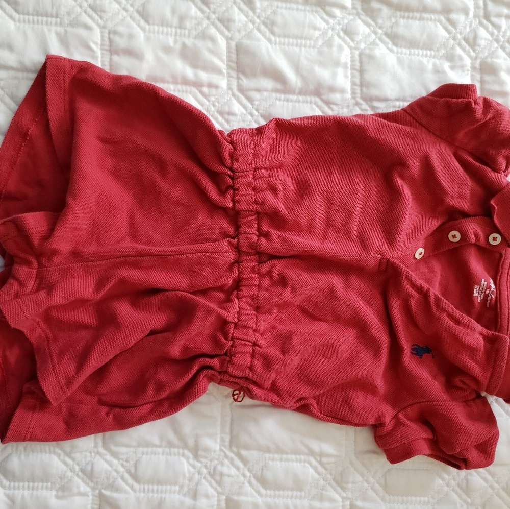 Ralph Lauren, red romper, 12 months